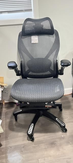 ELABEST X100 Ergonomic Mesh Office Chair with Footrest, Big and Tall Hone Desk Chair with 5D Flip-Up Arms, Adjustable 3D Lumbar Support,Gaming & Executive Computer Chairs customer photo 2