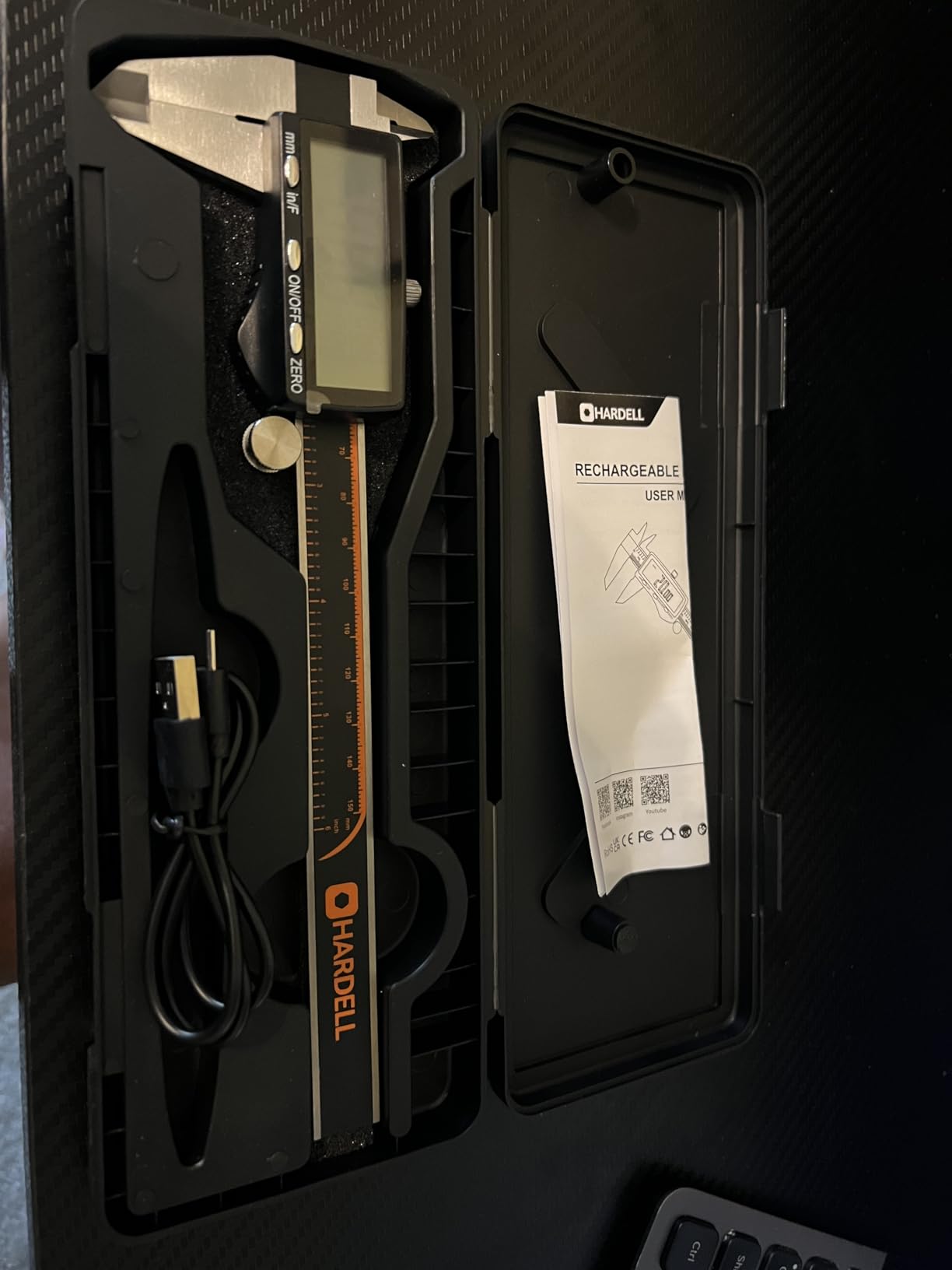 HARDELL Digital Caliper, Rechargeable with Large LCD Screen, Stainless Steel customer photo 2