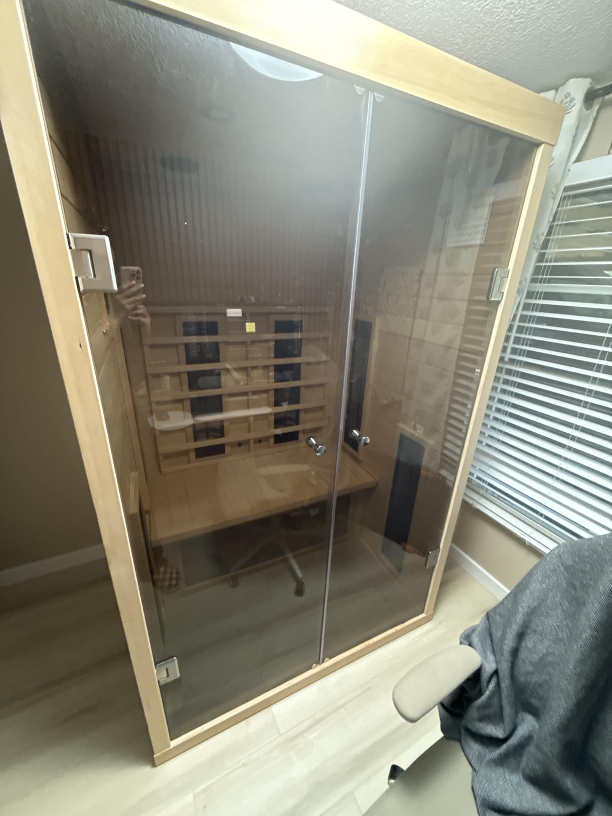 3 Person Ceramic Infrared Sauna Far Infrared Indoor Saunas for Home customer photo 1