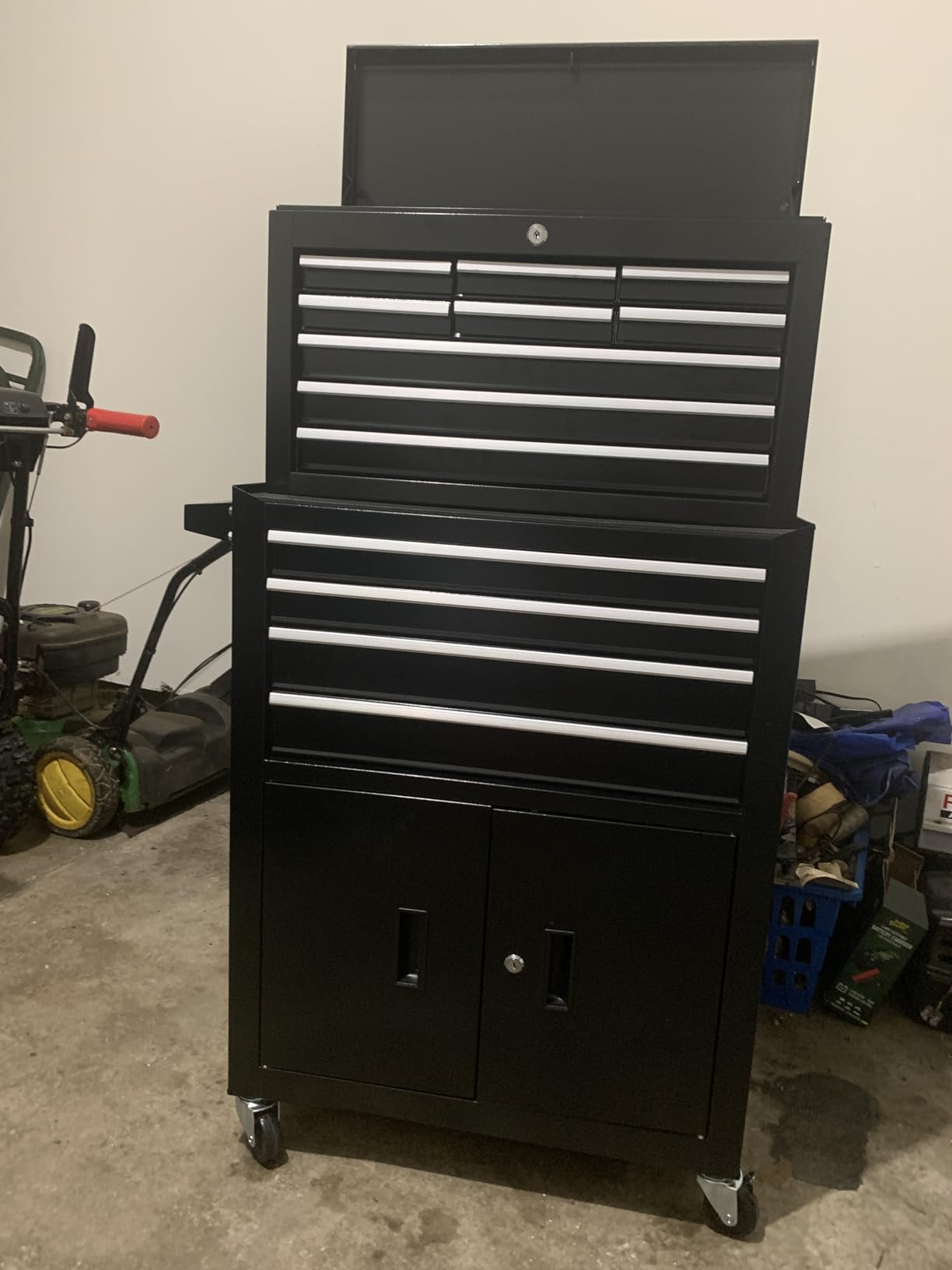 13-Drawer Double Door Rolling Tool Chest, 2 in 1 Detachable Tool Chest, Tool Box with Drawers and Wheels, Large Tool Cabinet with Lock customer photo 2