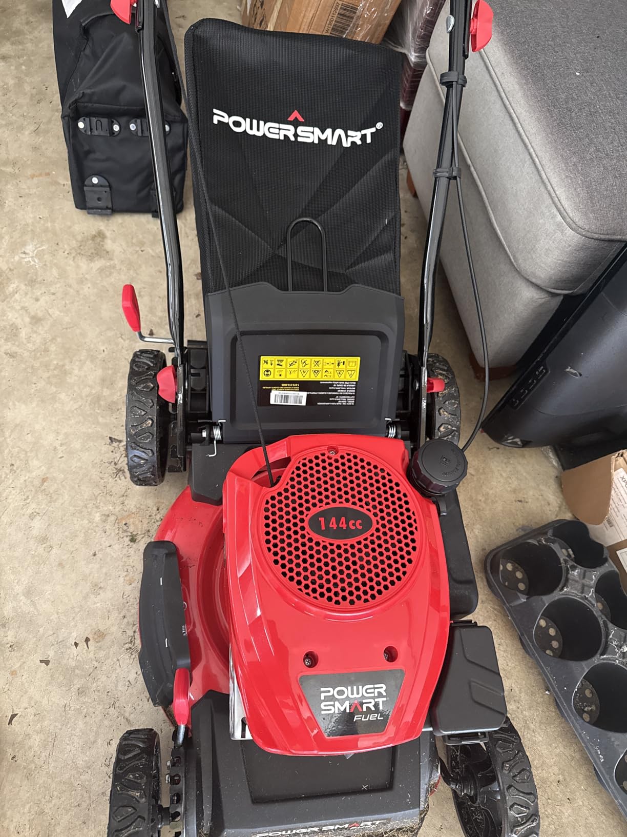 PowerSmart EasyGlide Gas Push Lawn Mower 21-inch 144cc 4-Stroke Engine with Easy Adjustable Cutting Height, High Wheels, 2-in-1 with Mulching, Rear Bagger customer photo 1