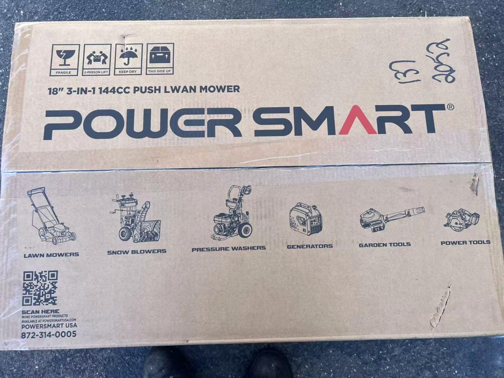PowerSmart EasyGlide Gas Push Lawn Mower 21-inch 144cc 4-Stroke Engine with Easy Adjustable Cutting Height, High Wheels, 2-in-1 with Mulching, Rear Bagger customer photo 2