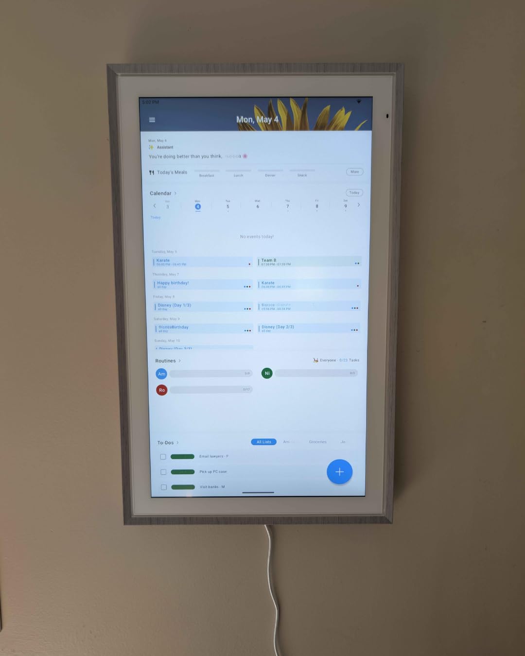 Apolosign 21.5-inch Digital Calendar: Dual Mode Smart Wall Planner, No Subscription, Install Apps, Sync Calendars, Electronic Touchscreen Interactive Display for Family Schedules, Chore Chart customer photo 2