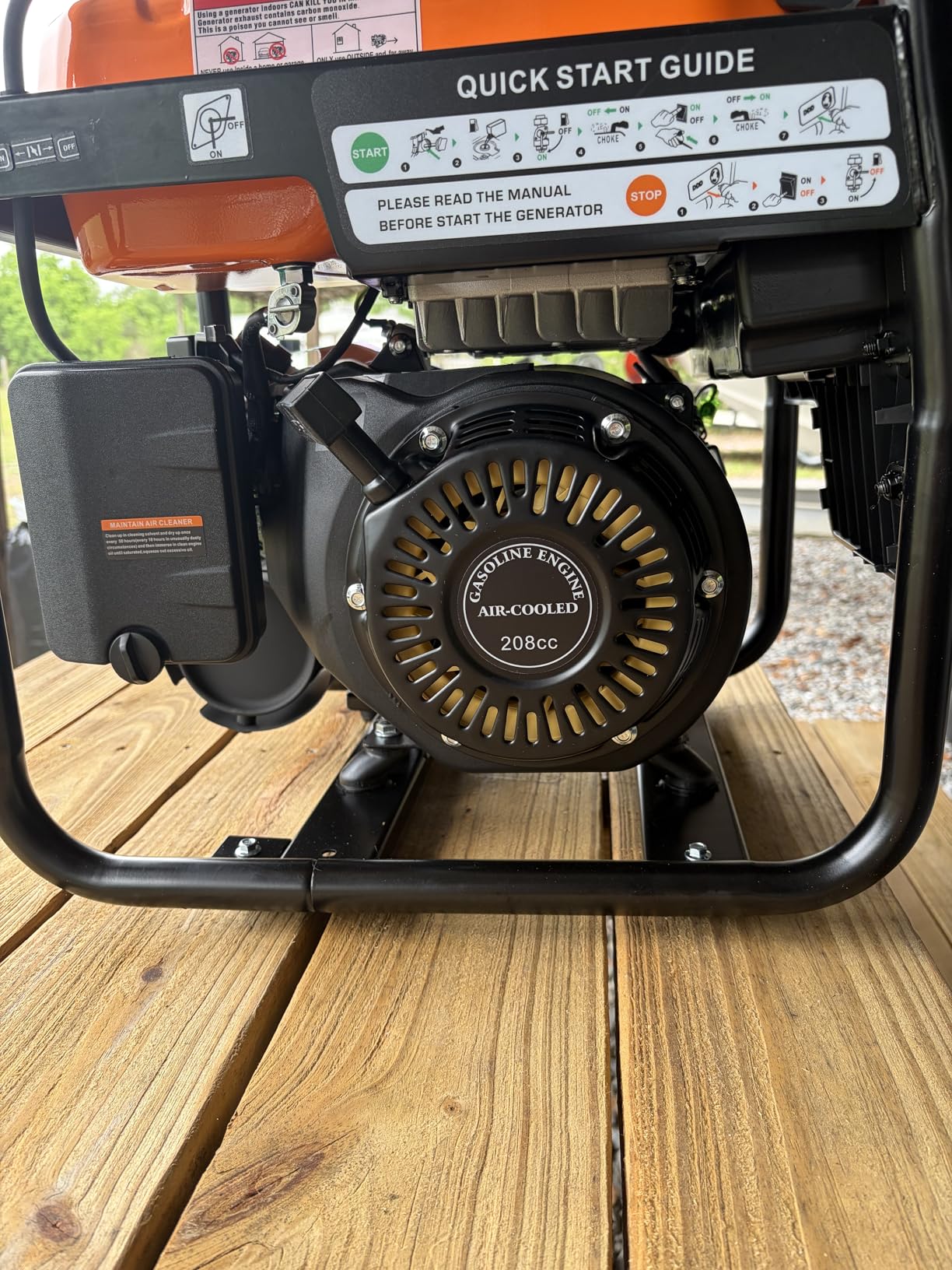 Oxseryn Power Equipment 4400 Watts Inverter Generator Gas Powered, Portable Open Frame Generator, Low Noise with ECO Mode, RV Ready, Emergency Home Backup customer photo 1
