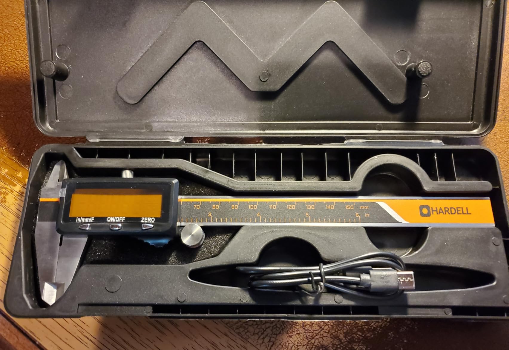 HARDELL Digital Caliper, Rechargeable Caliper Measuring Tool with Large Orange Screen, Stainless Steel Digital Micrometer with Auto-Off Feature customer photo 1