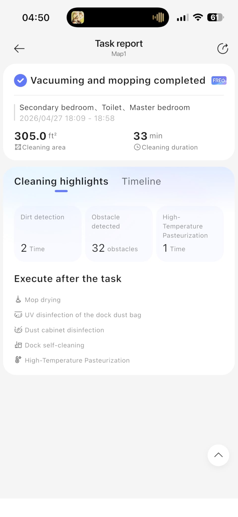 NARWAL Flow 2 Robot Vacuum and Mop Combo, 31,000Pa Suction, FlowWash Self-Cleaning Mop, AI Object Recognition, Self-Emptying & Refilling, 212F Hot Water Mop Washing & Drying, Tangle-Free Design customer photo 1
