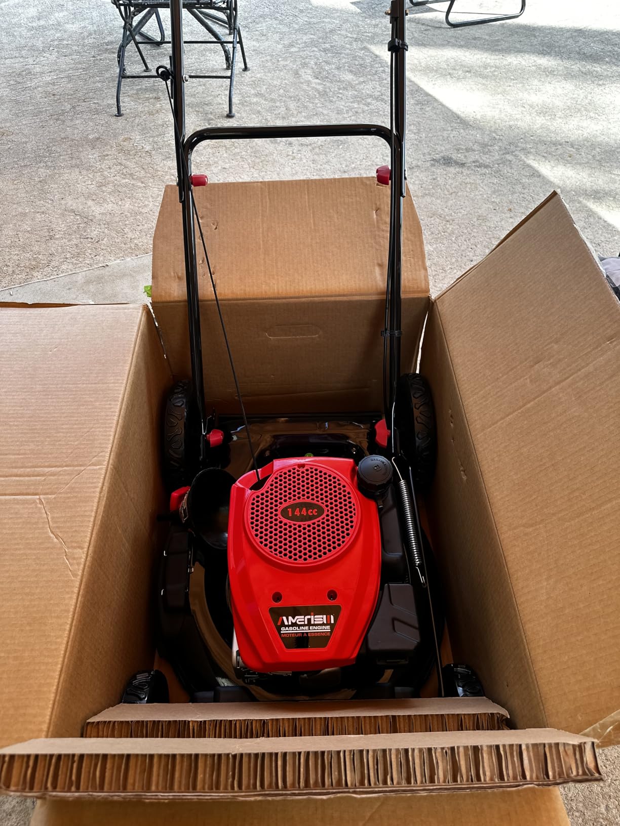 AMERISUN 21 Inch Gas Push Lawn Mower, 2-in-1 Mulching & Side Discharge, 144cc 4-Stroke OHV Engine, 6-Position Height Adjustment, Lightweight Push Mower for Small to Medium Yards customer photo 1