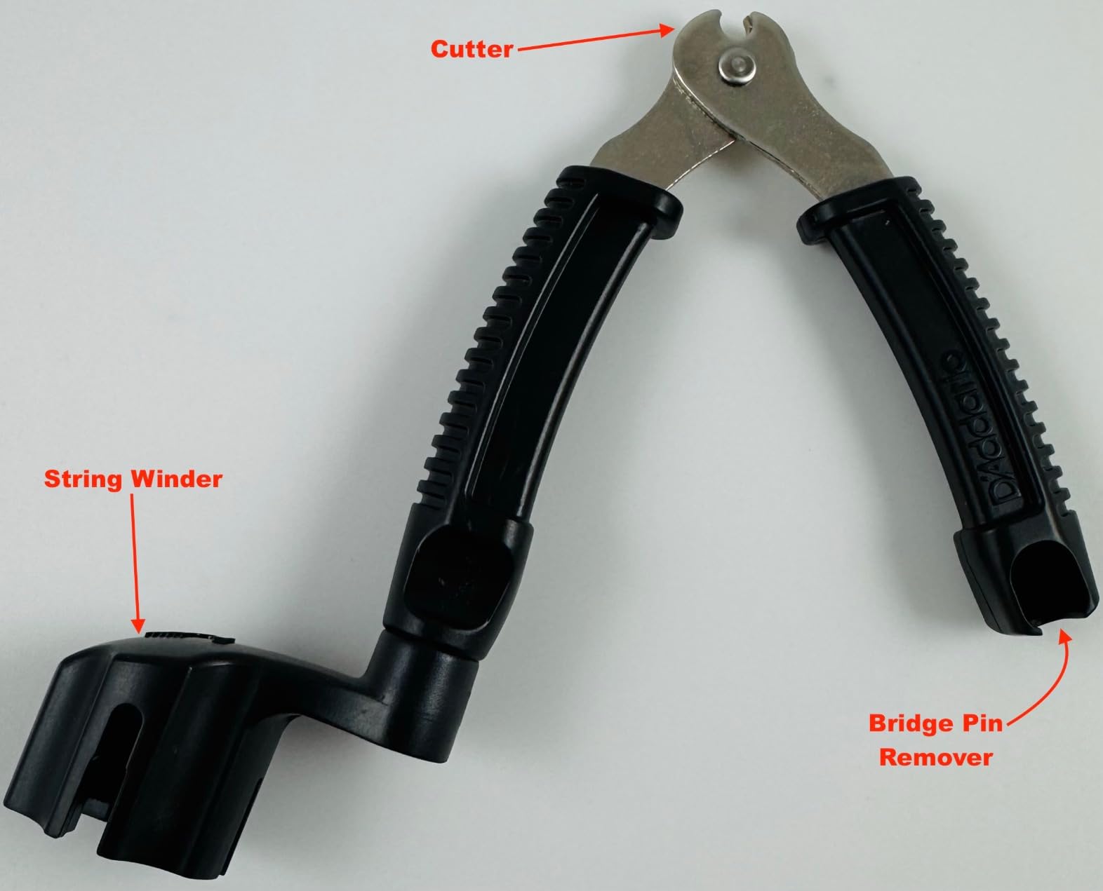 D'Addario Accessories Pro-Winder Guitar String Winder, Cutter, Bridge Pin Puller - All in One Guitar Tool - Black customer photo 2