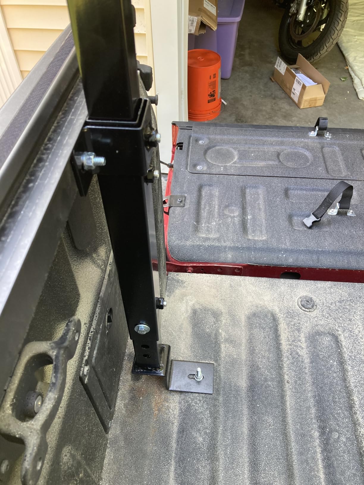 MAXXHAUL Heavy Duty Truck Ladder Rack - Side Mount Alloy Steel, Adjustable 19-34 Inch Arms, 250 lb Capacity (70233) customer photo 2