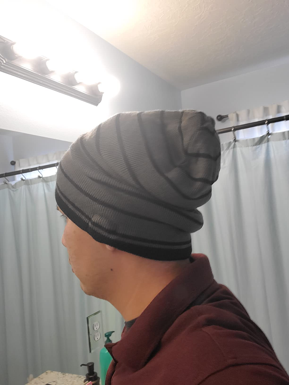 ROTIBOX Bluetooth Beanie Hat Wireless Headphone for Outdoor Sports Xmas Gifts Stocking Stuffers customer photo 2