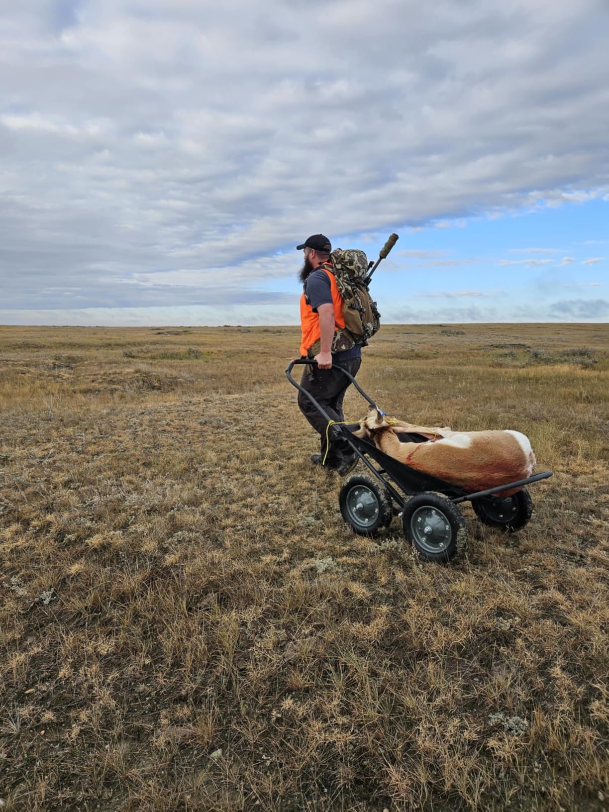 Hawk Crawler All-Terrain Multi-Use Deer Cart with Dual Pivoting Axles, 500 lb Capacity, Black customer photo 1