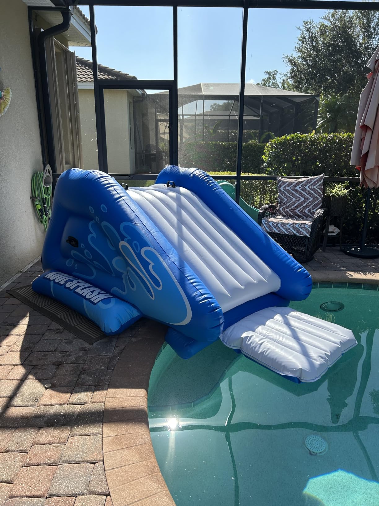 Intex Kool Splash Inflatable Water Slide Swimming Pool Play Center with Built in Sprayers for Kids and Adults, Ages 6 and Up, Blue customer photo 2