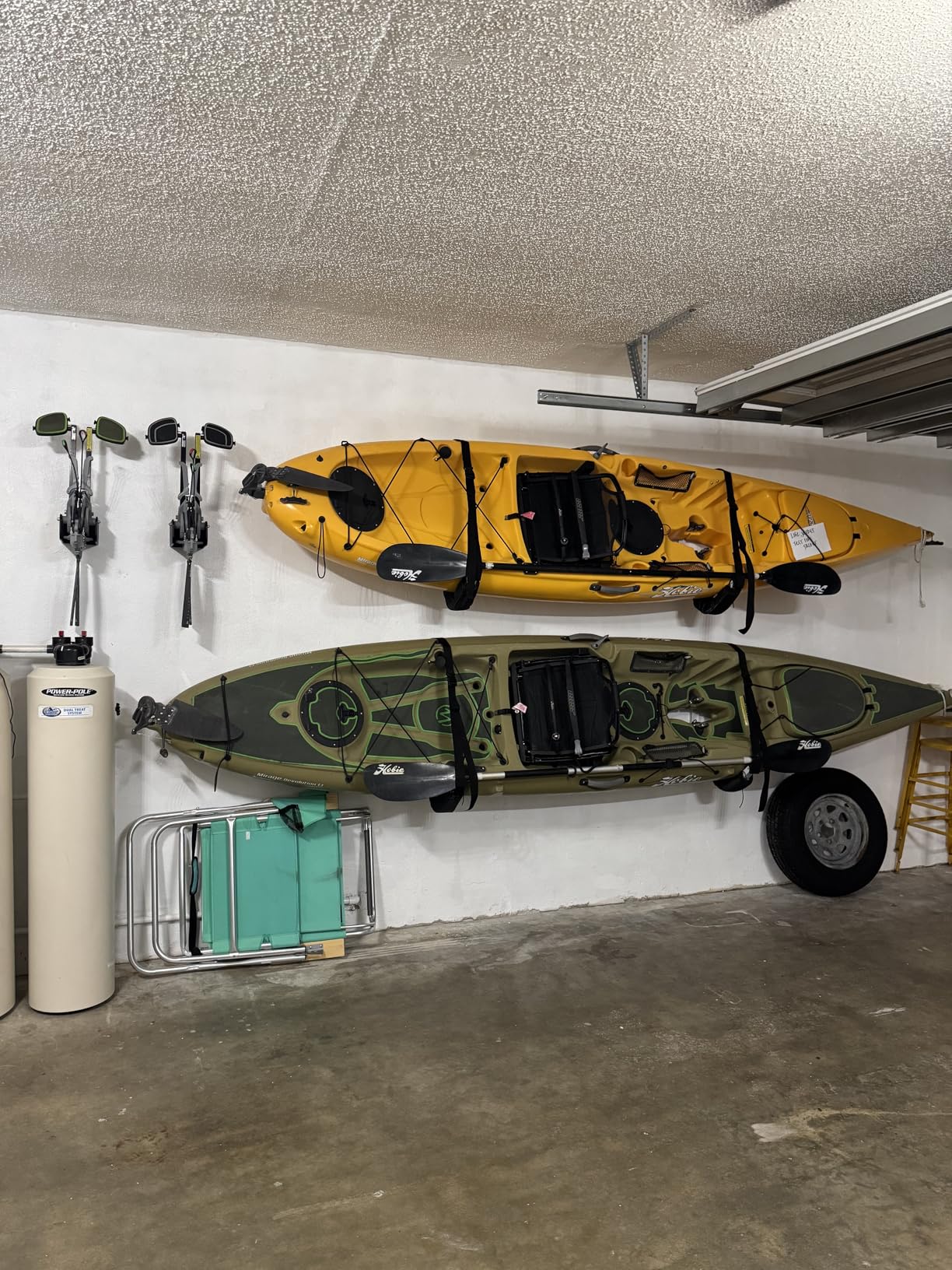 Best Marine and Outdoors Kayak Wall Rack, Heavy Duty 125 lb Capacity, Wall Mount Kayak Storage Rack for Garage, Kayaks, SUP & Paddle Board, Indoor/Outdoor Steel Hangers with Foam Padding customer photo 2