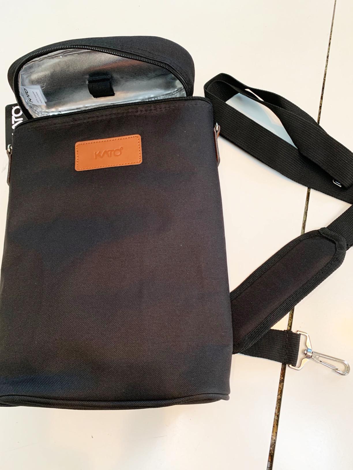 Tirrinia 2 Bottle Insulated Wine Tote Carrier - Leakproof, Padded Cooler Bag for Travel, BYOB, Tasting, Parties - Great Gift for Wine Lovers, Striped customer photo 2
