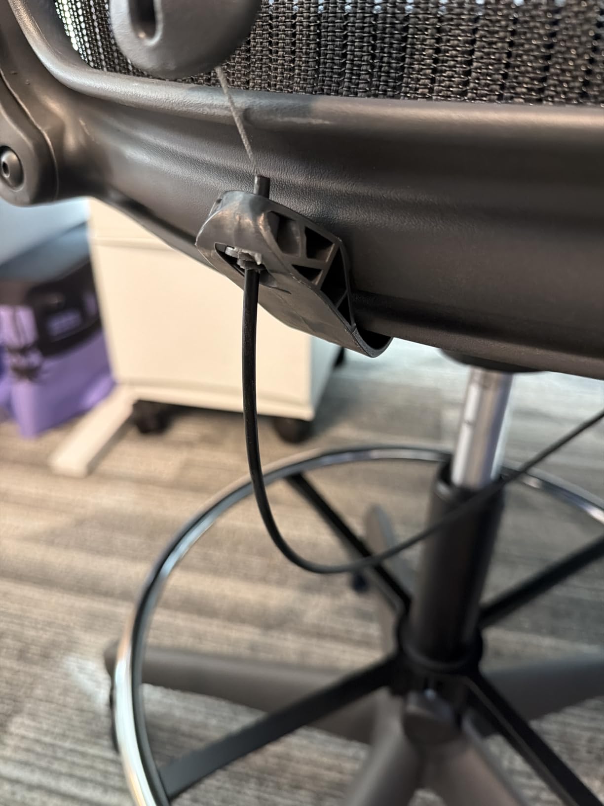 Herman Miller Aeron Drafting Stool Size B with After Market Drafting Ring, Aluminum customer photo 1
