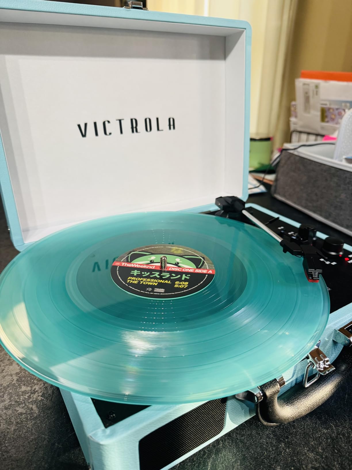 Victrola Journey - Bluetooth Suitcase Record Player - Brown | Built-in stereo speakers, 3-speed turntable customer photo 1