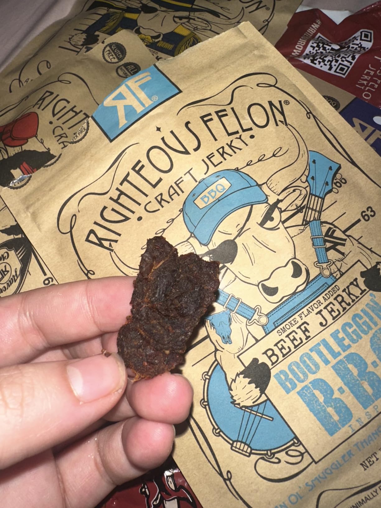 Righteous Felon Beef Jerky Variety Pack - Father's Day Jerky for Dad - Gluten Free, High Protein Healthy Snack - Beef, Pork, & Turkey Jerky Variety Snack Pack - Fan Favorites 6 Pack customer photo 2