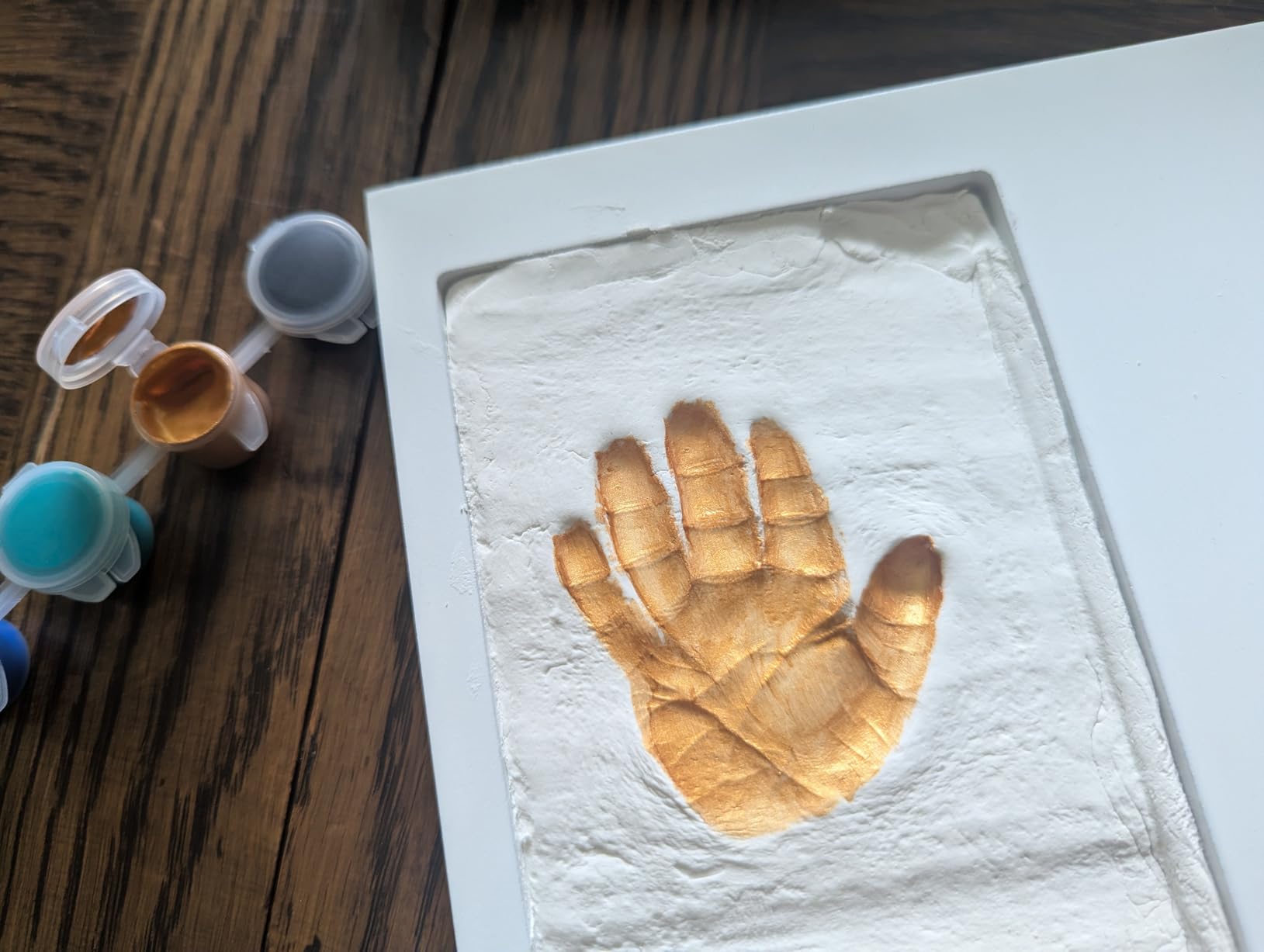 KeaBabies Baby Hand and Footprint Kit, Clay Keepsake Frame (Alpine White) | Quick Dry Handprint and Footprints, Newborn Nursery Picture Frame, Personalized New Mom Gifts for Baby First Christmas Shower customer photo 1