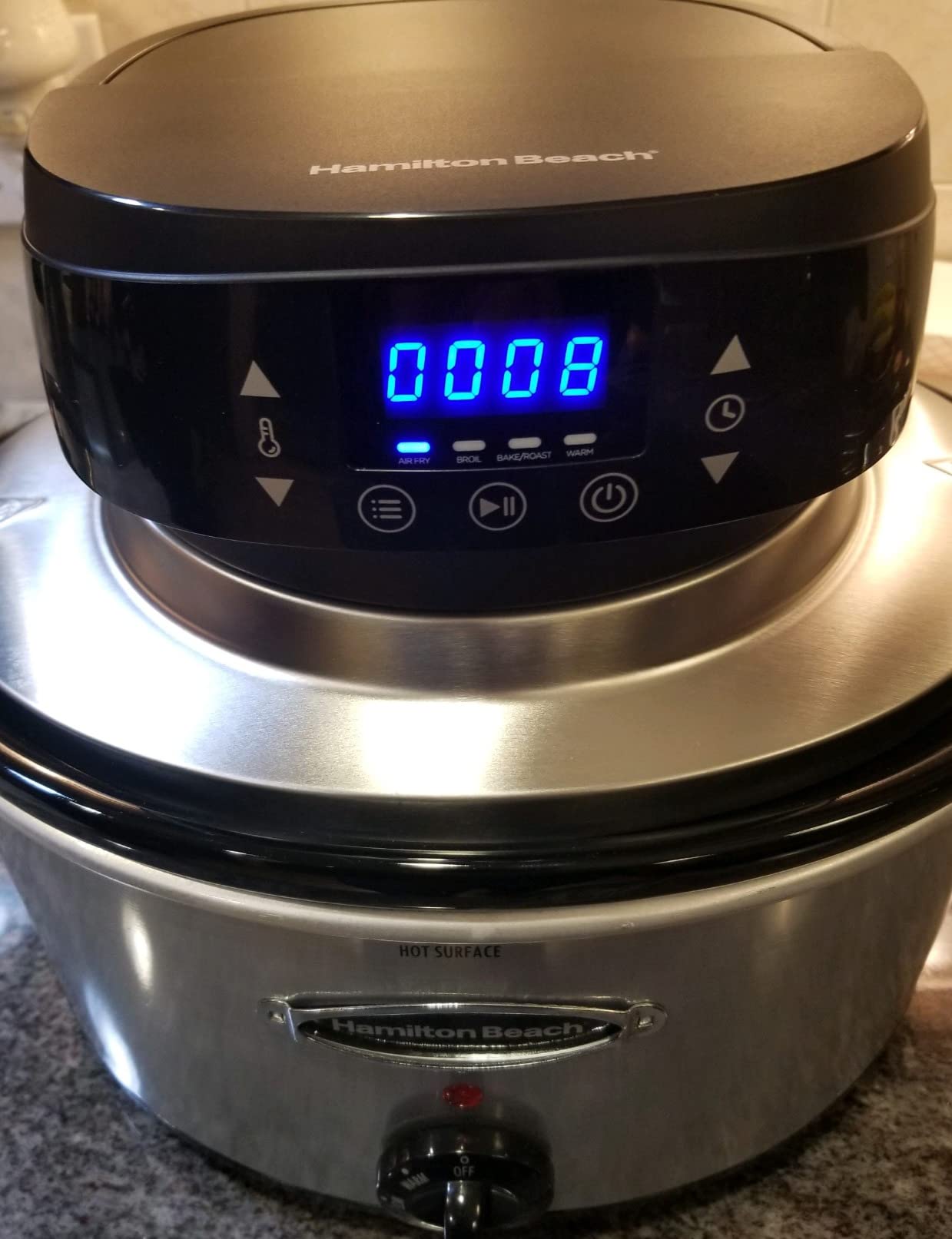 Hamilton Beach Air Fryer Lid, Fits 6 Quart Oval Slow Cooker Crock, With Fry Basket and Tray, Works with Multiple Brands (33602) customer photo 1