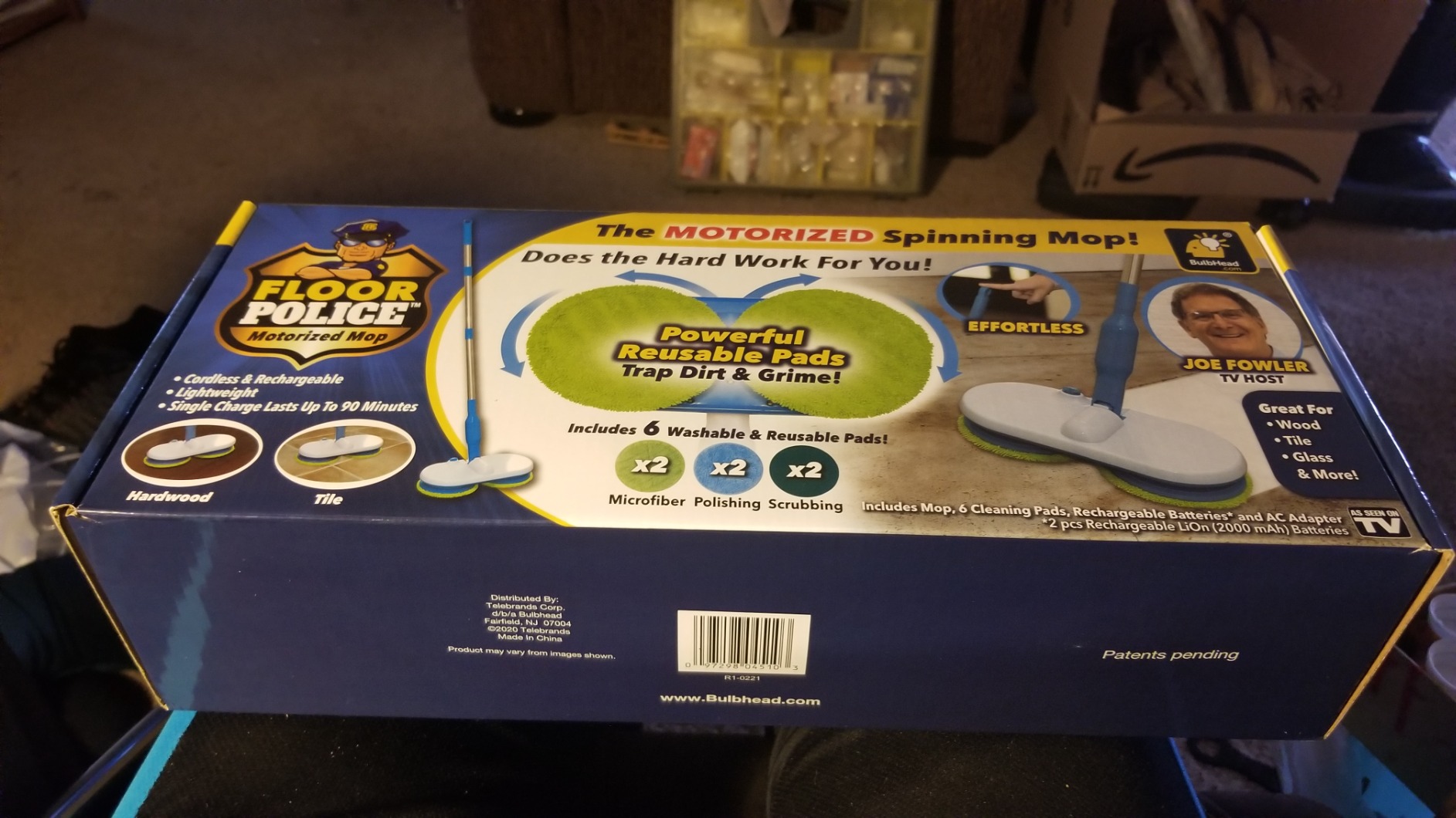 Original As Seen On TV Floor Police Mop with Motorized Dual Spinning Mopheads & 6 Unique Cleaning Pads by BulbHead, Lightweight, Rechargeable & Cordless, Great Hardwood Floor and Tile Cleaner customer photo 2
