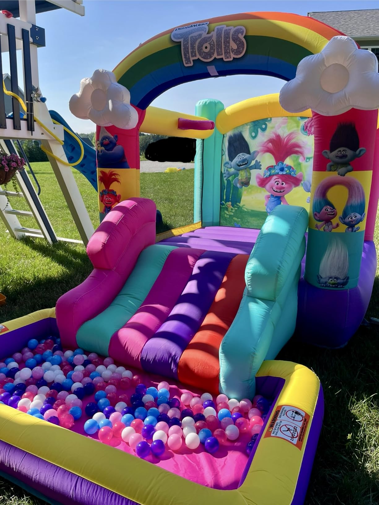 Funormous Educational Inflatable Bouncy House for Kids Outdoor Jump 'n Slide Bounce House with Blower Included for Kids Ages 3-8 customer photo 1
