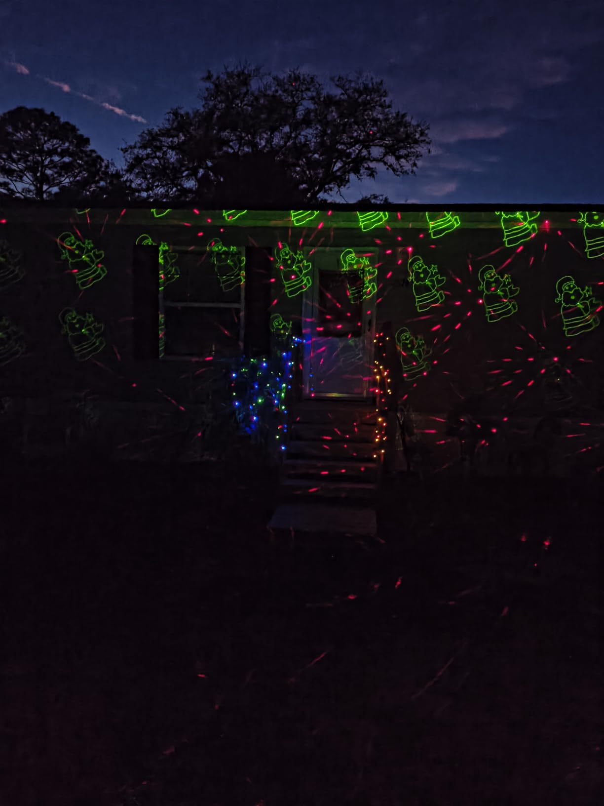 Christmas Projector Lights Outdoor, Led Christmas Laser Lights Landscape Spotlight Red and Green Star Show with RF Wireless Remote customer photo 1
