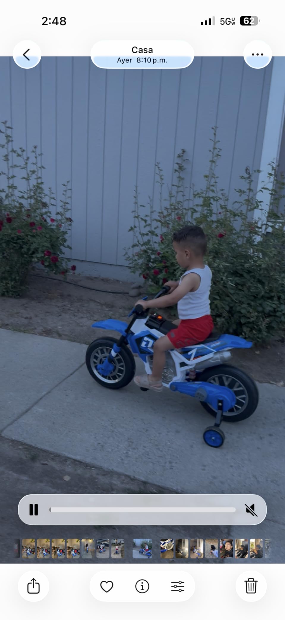 JOYLDIAS Kids Motorcycle Dirt Bike, 12V7AH Battery-Powered Ride On Motorcycle for Kids, Off-Road Street Bike w/Training Wheels, Music, Spring Suspension, High/Low Speeds, Green customer photo 2