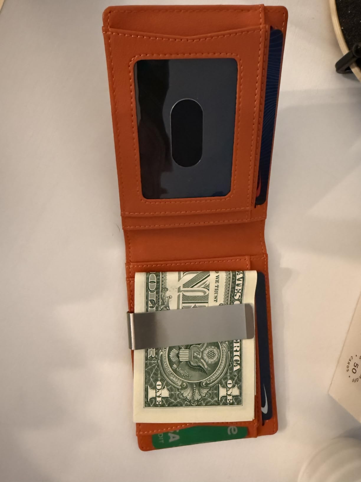 RUNBOX Slim Wallets for Men - Leather Money Clip Mens Wallet - RFID Blocking Front Pocket Bifold Wallet - Thin Credit Card Holder with Gift Box customer photo 1