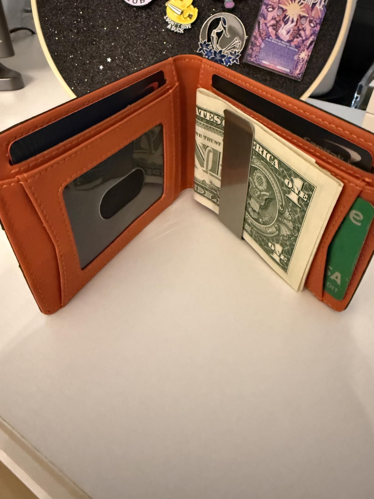RUNBOX Slim Wallets for Men - Leather Money Clip Mens Wallet - RFID Blocking Front Pocket Bifold Wallet - Thin Credit Card Holder with Gift Box customer photo 2