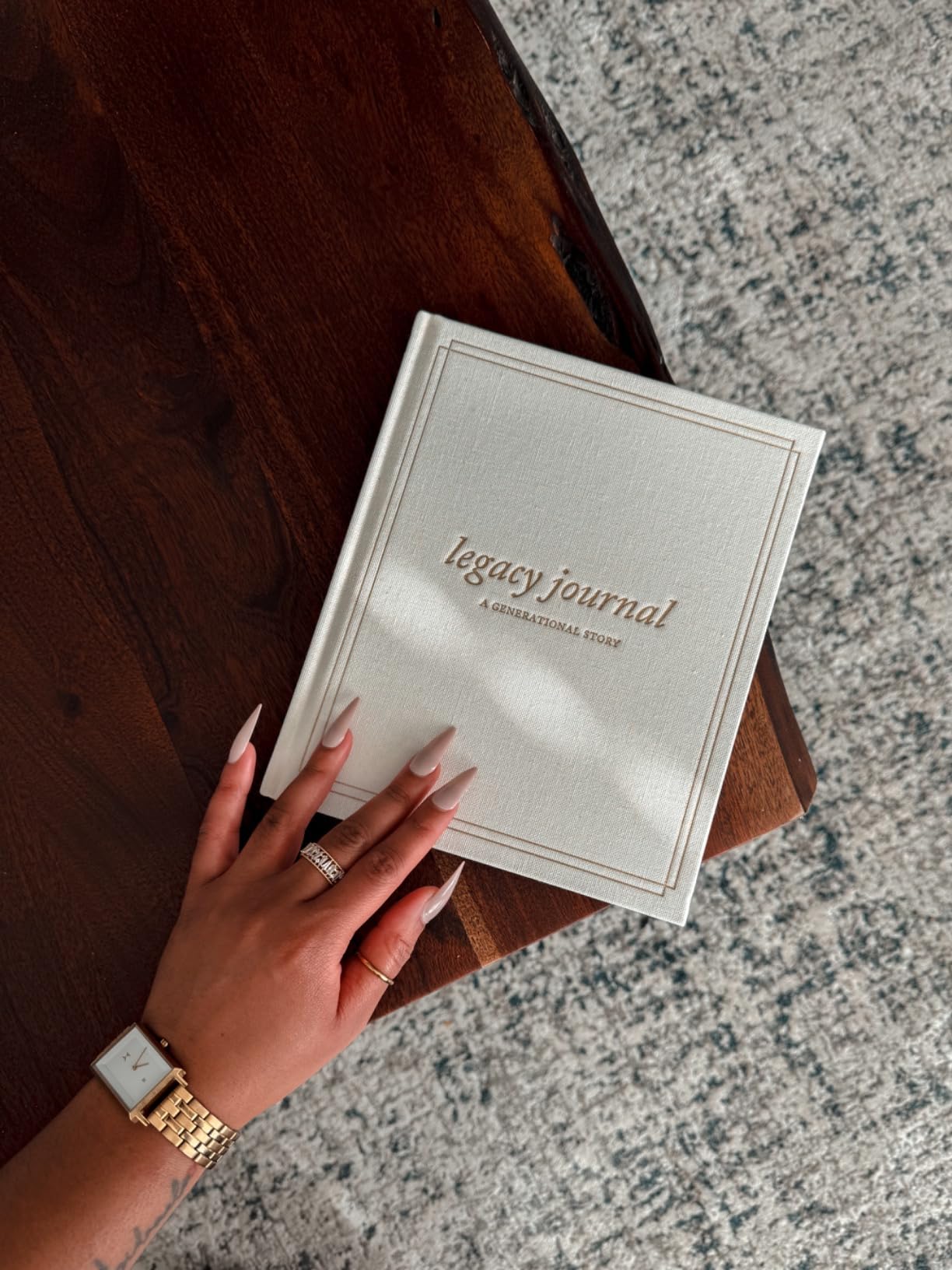 DUNCAN & STONE PAPER CO. Grandpa & Grandma Legacy Journal, Linen Hardcover Keepsake Gift, Tell Me Your Story Grandma & Grandpa customer photo 1