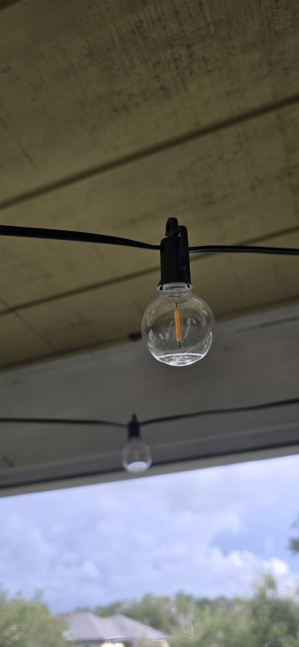 Brightown Outdoor String Lights, 50+5FT 25 G40 Bulbs Shatterproof Patio Lights, IP65 Waterproof Dimmable Hanging Connectable Globe LED Outdoor Lights for Christmas, Backyard, Bistro, Porch customer photo 2