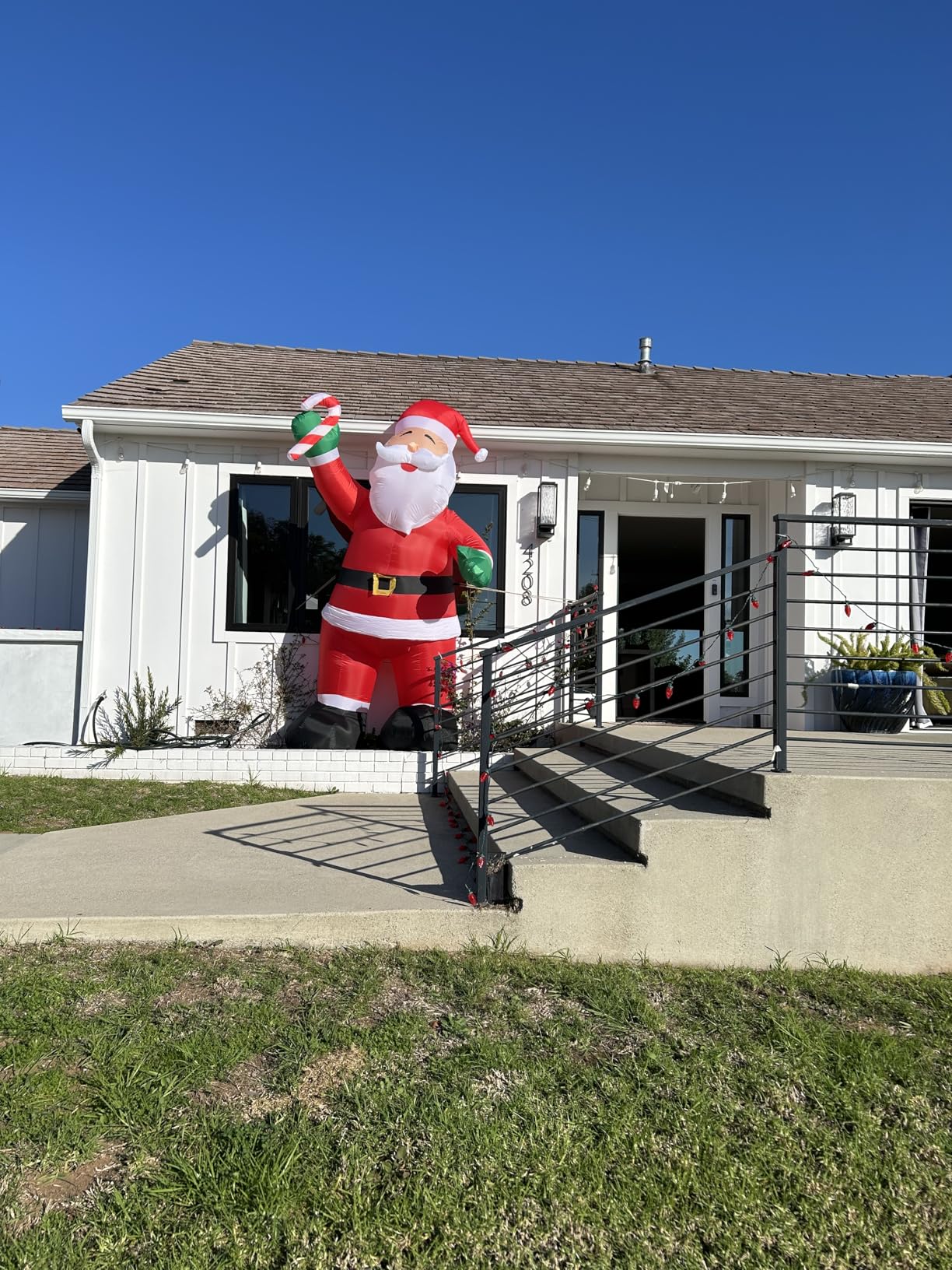 10ft Inflatable Christmas Decorations, Christmas Santa Claus with Candy with LED Light Blow Up for Christmas Party Indoor, Outdoor, Yard, Garden, Lawn customer photo 1
