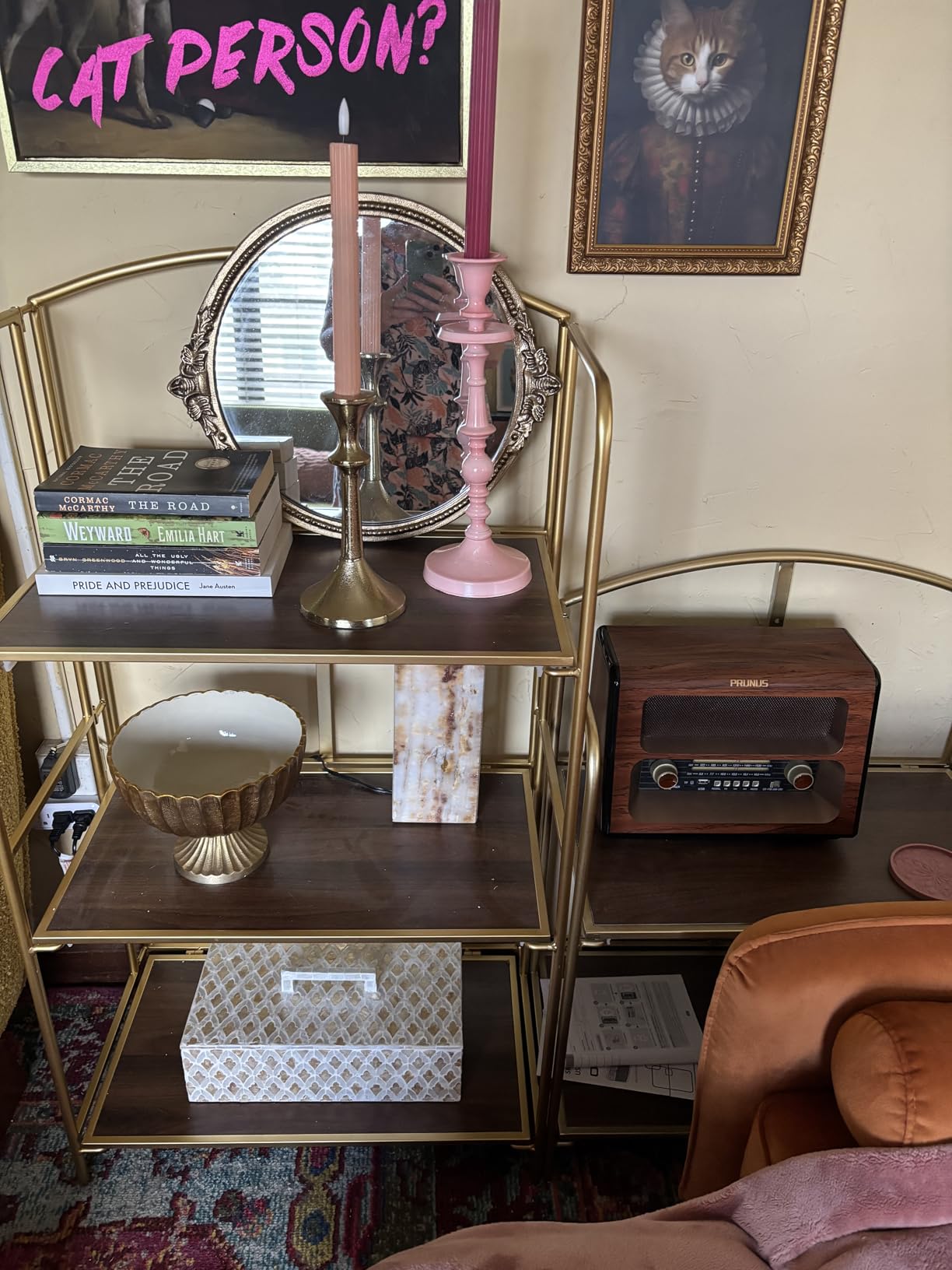 PRUNUS J-199 Large Vintage Radio Bluetooth, AM FM Radio Shortwave, 15W Crystal Speaker, Support AUX/TF Card/USB Playing, AC Charging, Rechargeable Battery and Battery Operated Radios, MIC Recording customer photo 2