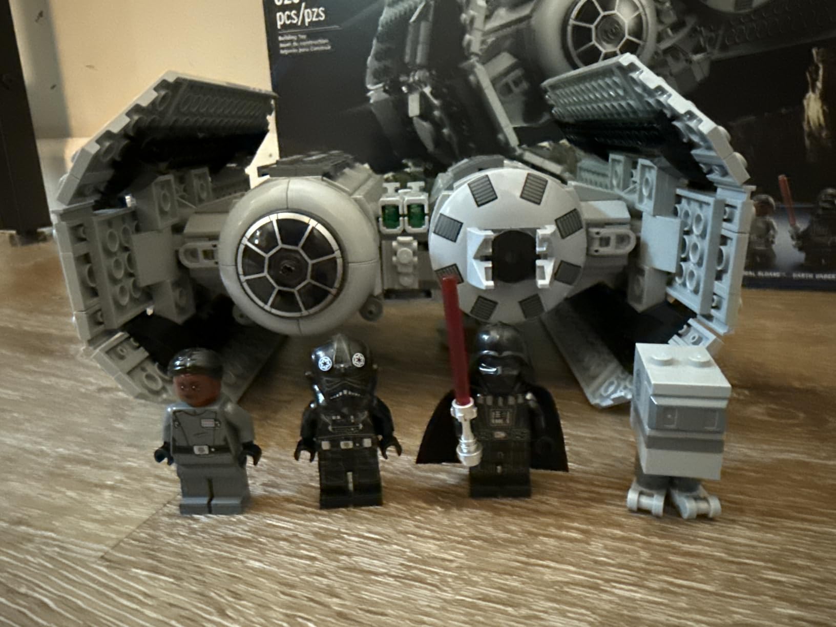 LEGO Star Wars TIE Bomber Model Building Kit, Star Wars Toy Starfighter with Gonk Droid Figure, Darth Vader Minifigure and Lightsaber, Collectible Star Wars Gift for 9 Year Olds, 75347 customer photo 2