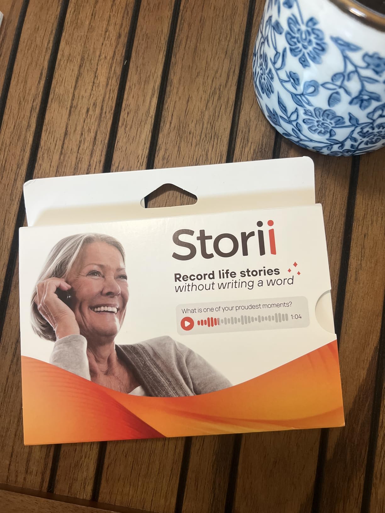 Storii - Life Story Journal: Voice Memoir Gift for Grandparents, Mom & Dad | No apps or WiFi needed. Works on any phone, even landlines. 3 calls/week. Stories become an audiobook + eBook. customer photo 1