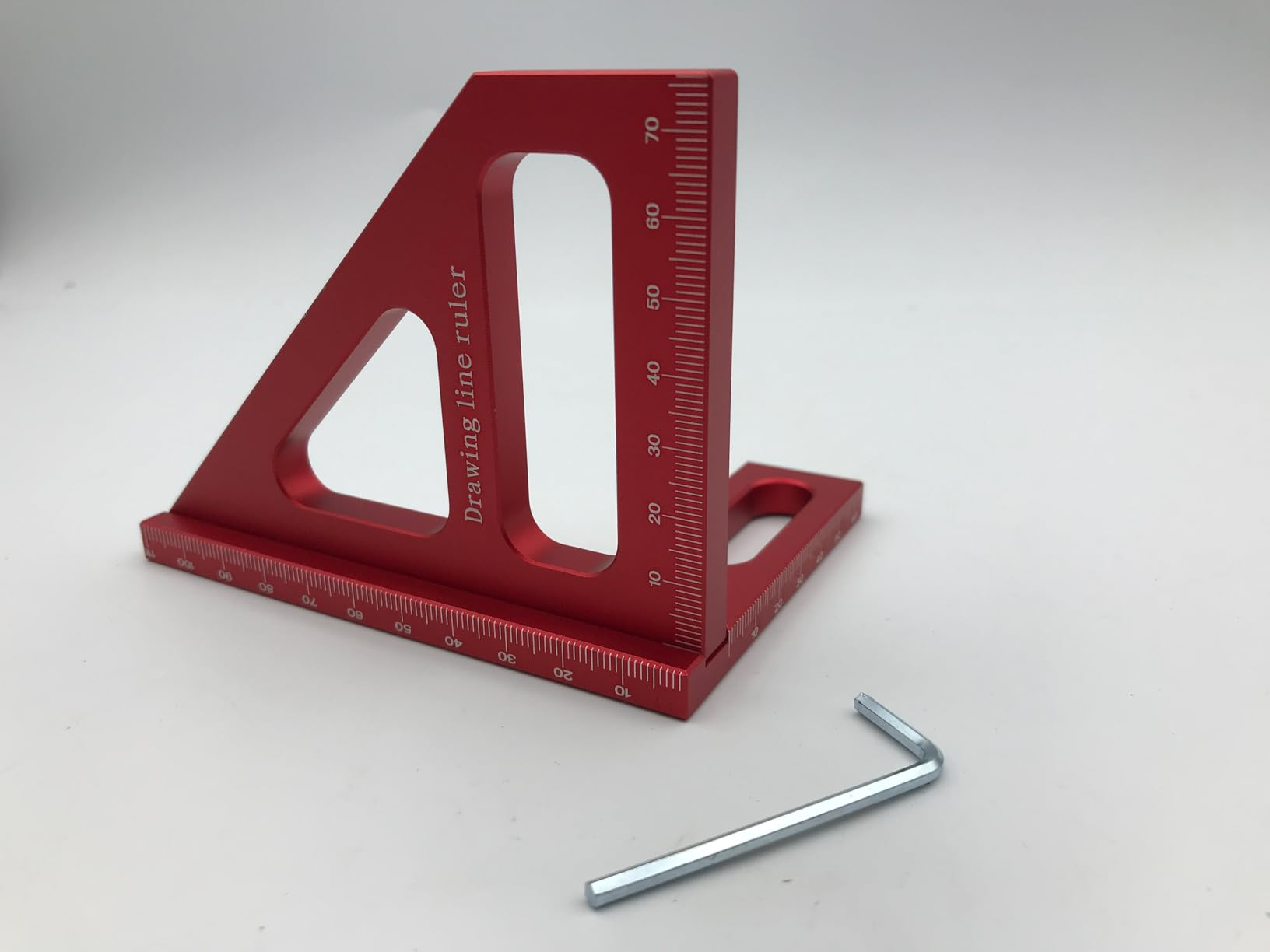 3D Multi-Angle Measuring Ruler, 45/90 Degree Aluminum Alloy Woodworking Square Protractor, Drawing Line Ruler, Miter Triangle Ruler High Precision Layout Measuring Tool for Engineer Carpenter customer photo 2