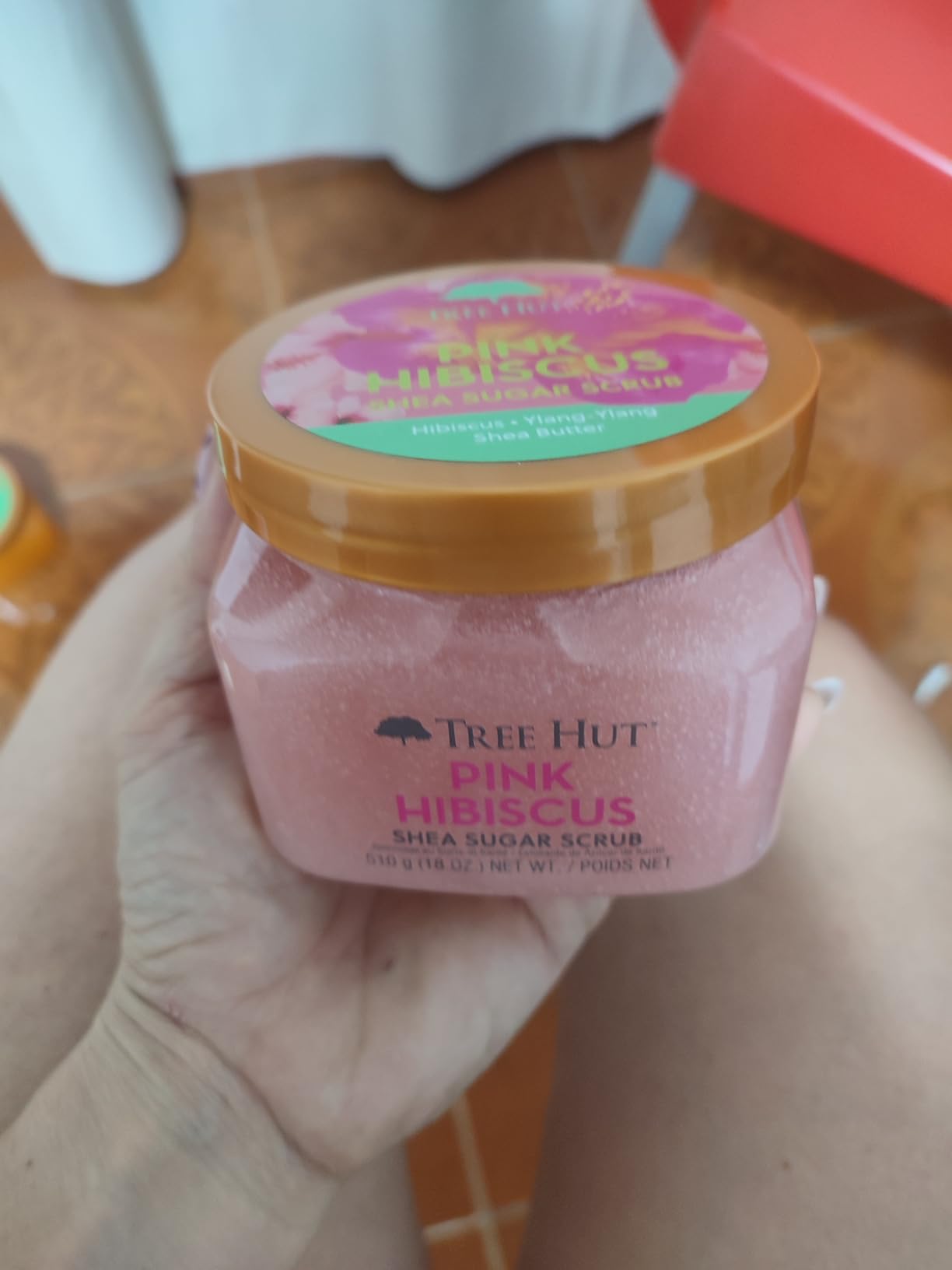 Tree Hut Pink Hibiscus Body Scrub, Exfoliating & Hydrating Sugar Scrub with Shea Butter & Essential Oils, Smooth Skin, Body Exfoliator For All Skin Types, Self Care Gifts for Women, Vegan, 18 Oz customer photo 2