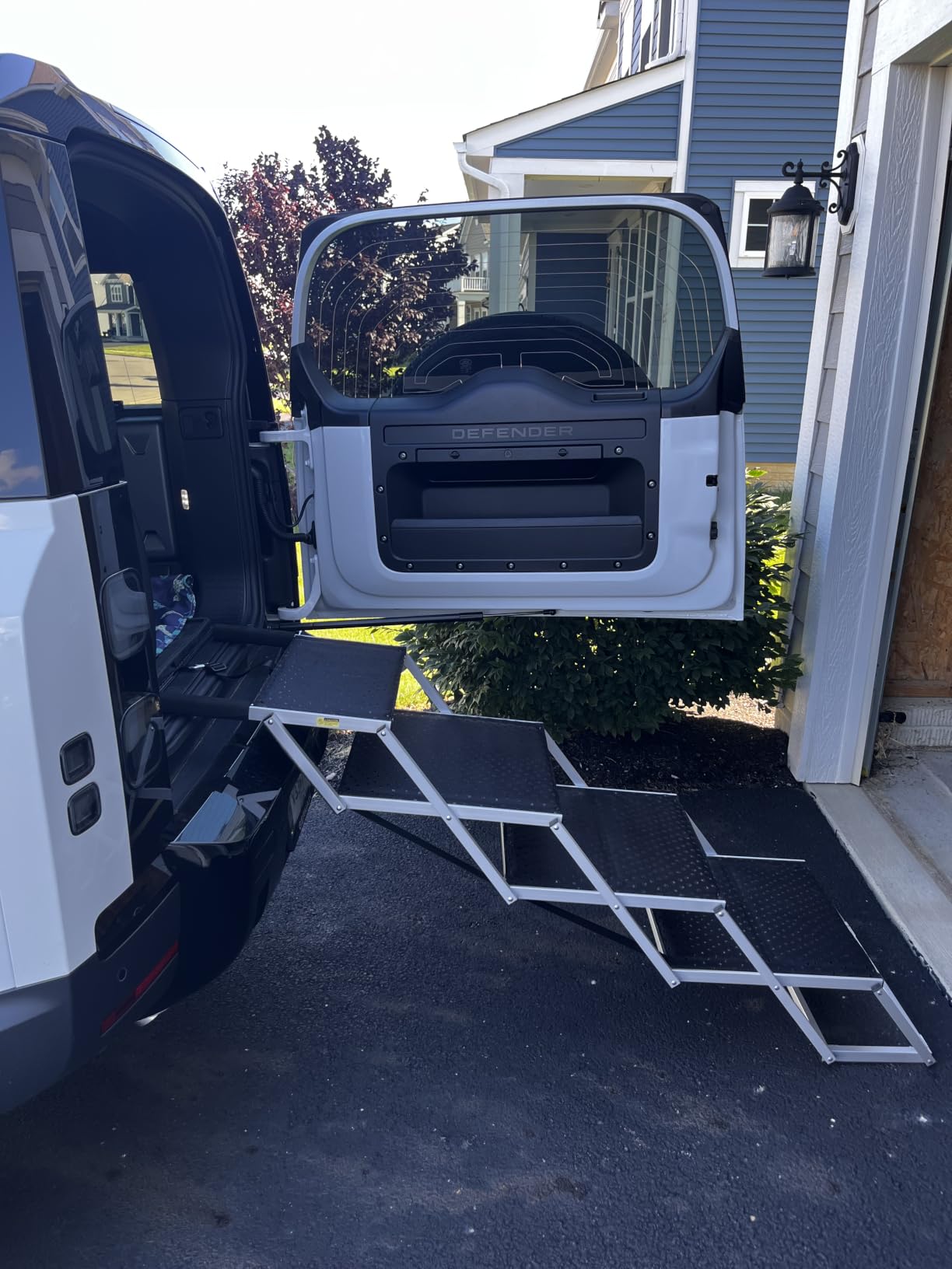Extra Wide Dog Stairs for Large Dogs, Foldable Dog Ramp for Car with Non-Slip Surface, Dogs Stairs for Cars, High Beds, Truck, Supports up to 250 lbs, 4 Steps customer photo 2