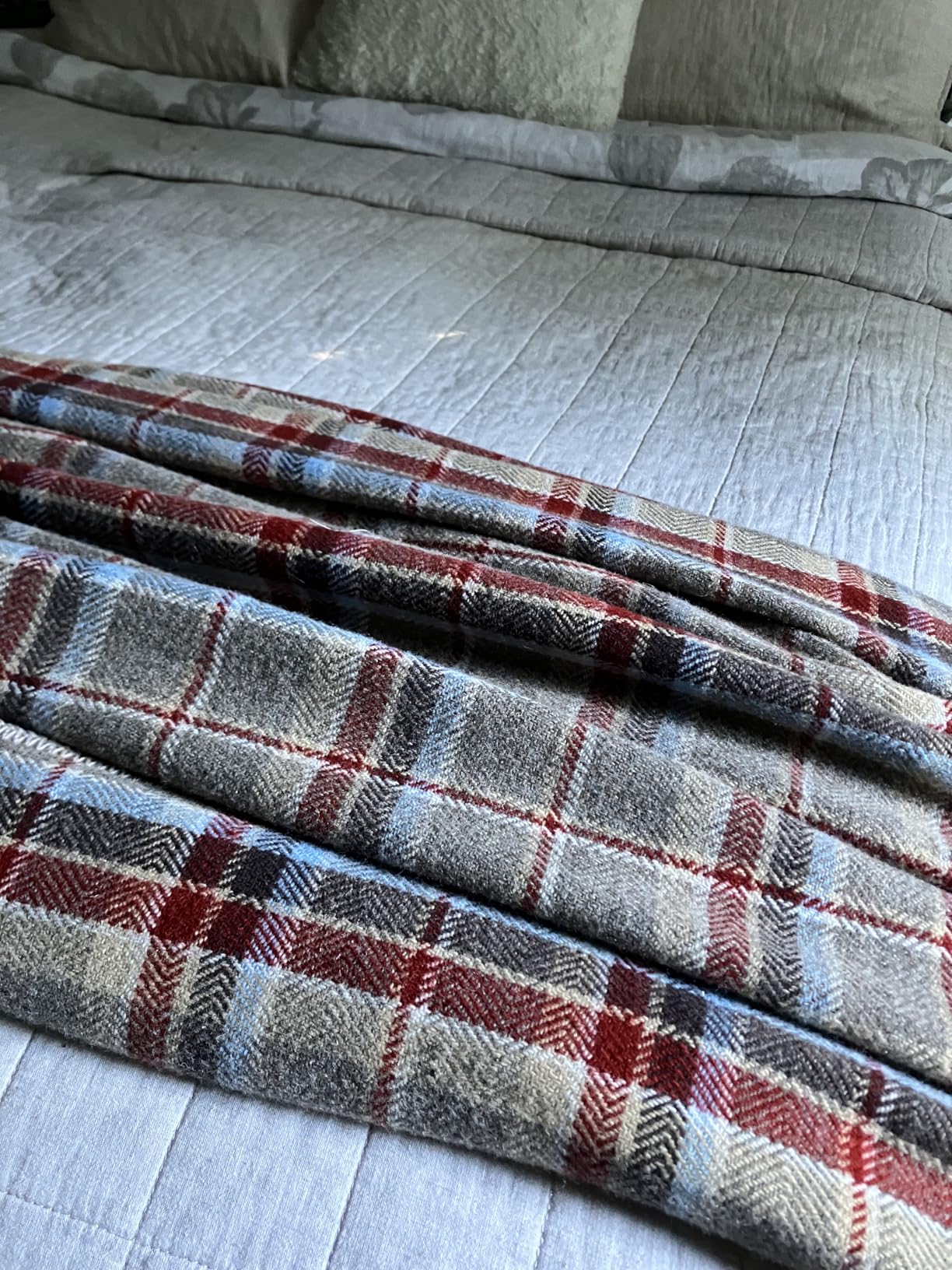 Pendleton Eco-Wise Easy Care 100% Wool Blanket, Responsibly Sourced, Heirloom Quality, Washable All Season Blanket, Full/Queen 90