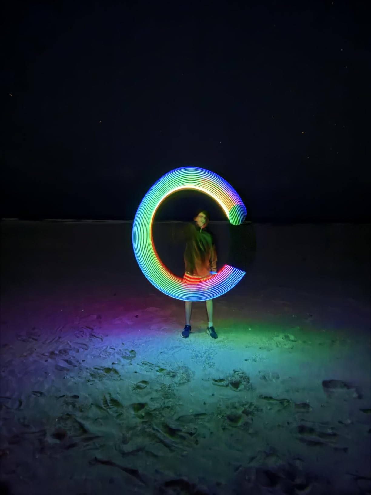 TOSY Flying Disc - 16 Million Colors RGB or 36 LEDs, Extremely Bright, Smart Modes, Camping Essentials for Teens/Kids/Adults, Auto Light Up, Rechargeable, Waterproof customer photo 2