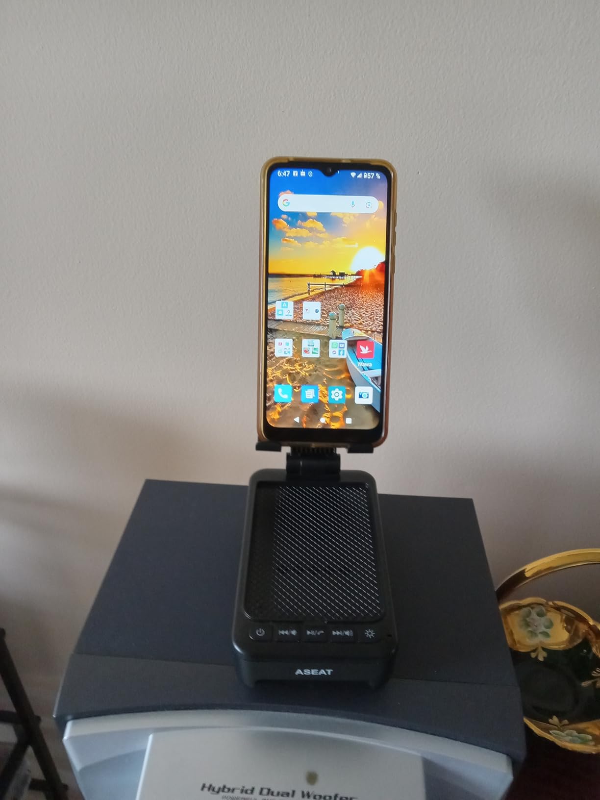 Gifts for Men Him, Cell Phone Stand with Bluetooth Speaker & LED Color Changing Light, Unique Gifts for Women Dad Her Husband, Cool Tech Gadget Wireless Speaker, Birthday Gifts for Men customer photo 2