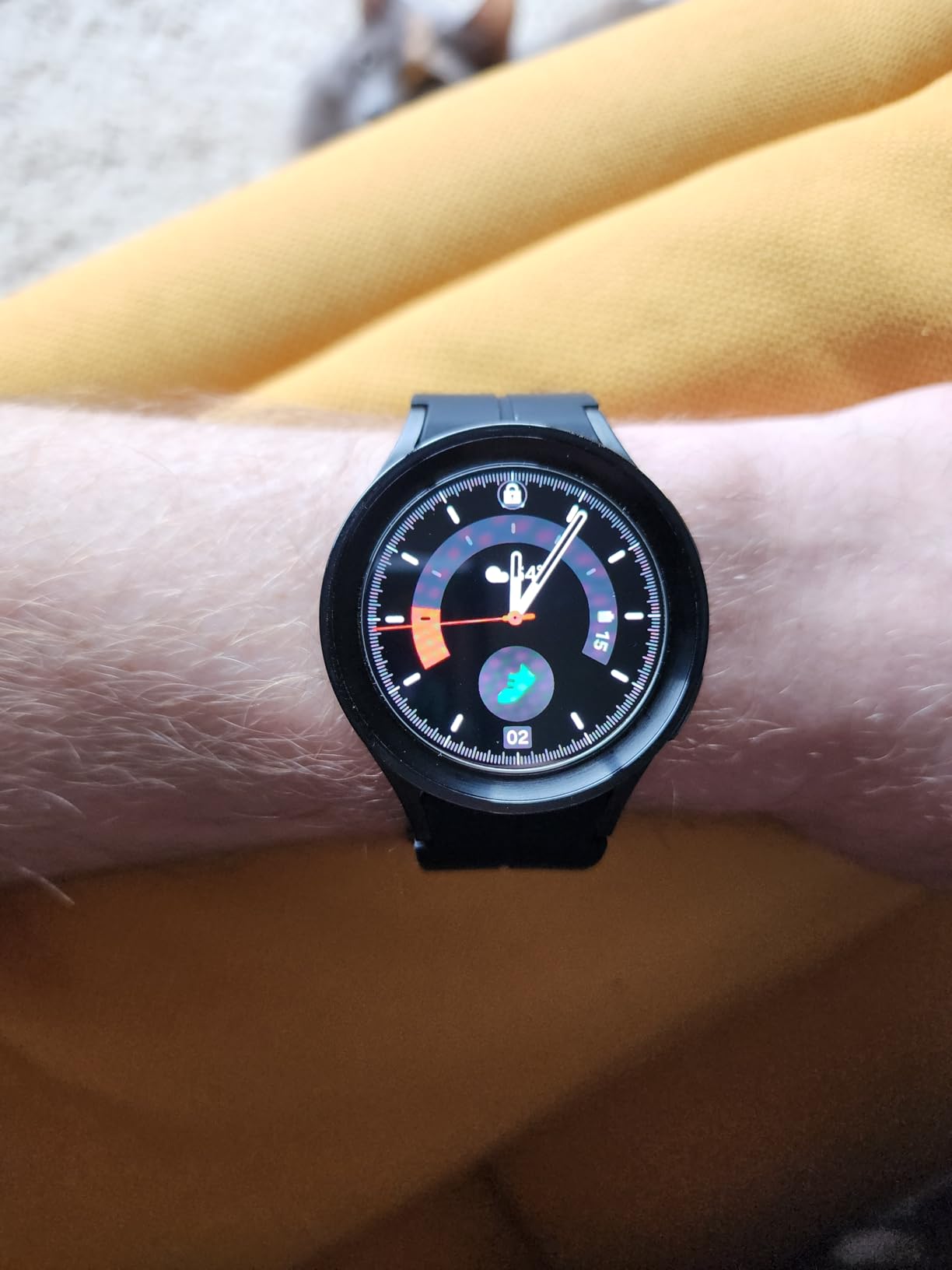 SAMSUNG Galaxy Watch 5 Pro 45mm Bluetooth Smartwatch w/Body, Health, Fitness and Sleep Tracker, Black (Renewed) customer photo 1