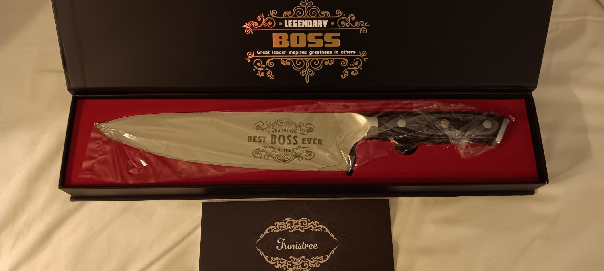 Gifts for Him Husband Men Anniversary Fathers Day, 8 inch Professional German Stainless Steel 1.4116 Chef Knife, Engraved Best Husband Ever Knife Gift, Birthday Gifts for Men Husband Him 20 cm customer photo 2