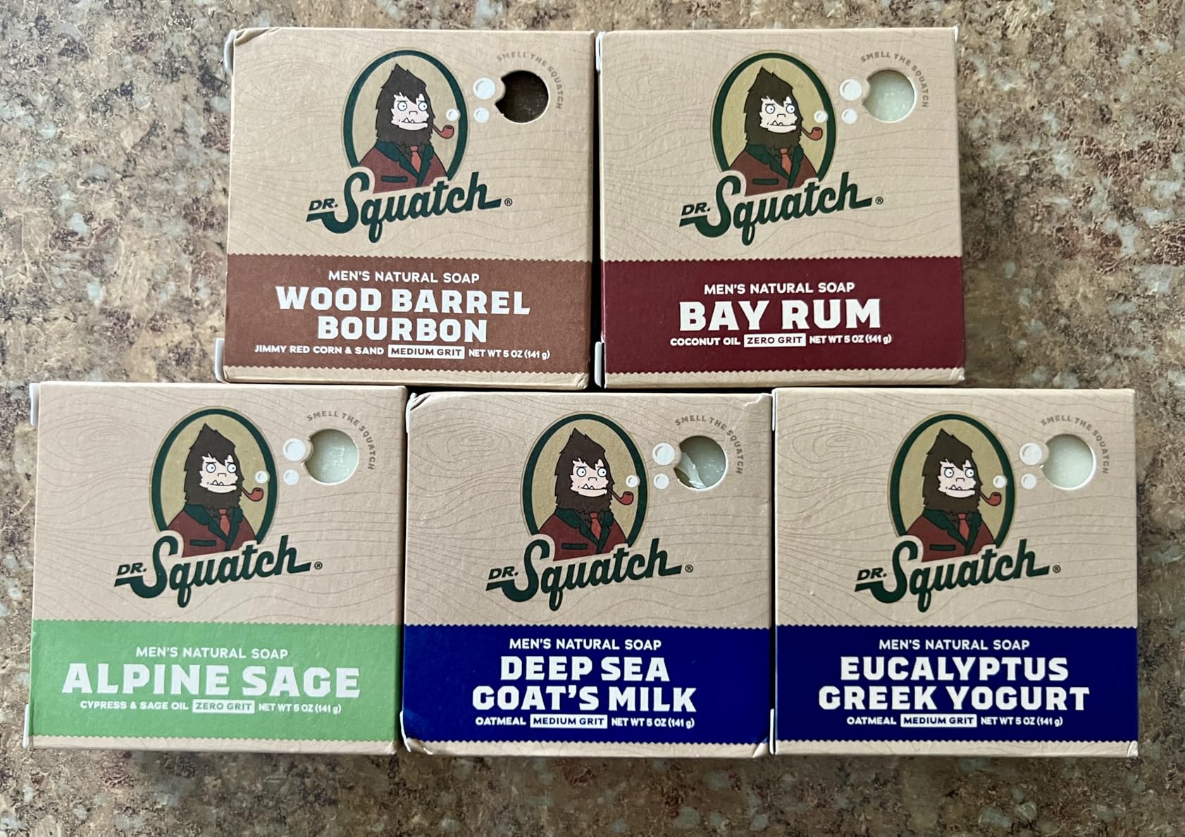 Dr. Squatch Natural Men's Bar Soap - Cold Process Body Soap Bar with Natural Oils - Gifts for Men - Summer Citrus, Coconut Castaway, Fresh Falls, Coastal Mist & More (5 oz, 5-Pack, Scents May Vary) customer photo 2