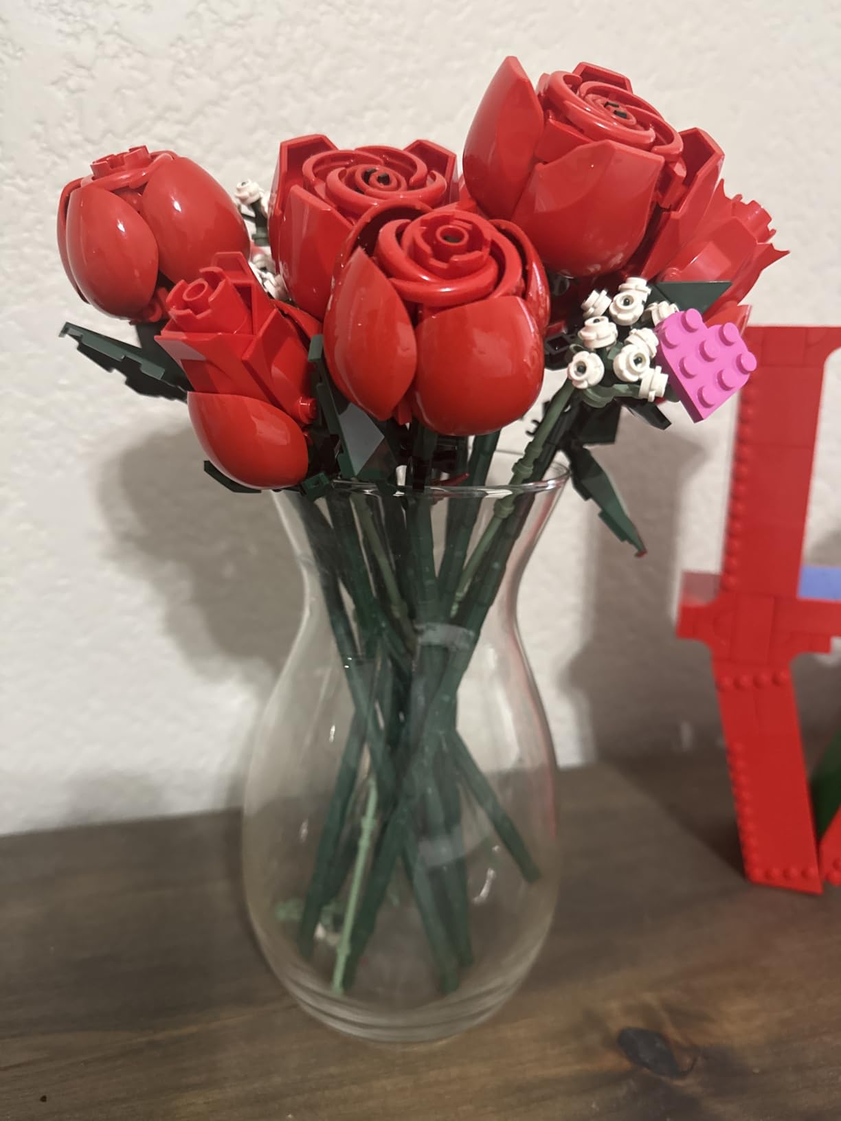 LEGO Botanicals Bouquet of Roses Artificial Flowers - Fake Red Roses Building Set for Adults, Ages 18+ - Gifts for Birthdays for Her - Home Decor for Table Display - 10328 customer photo 1