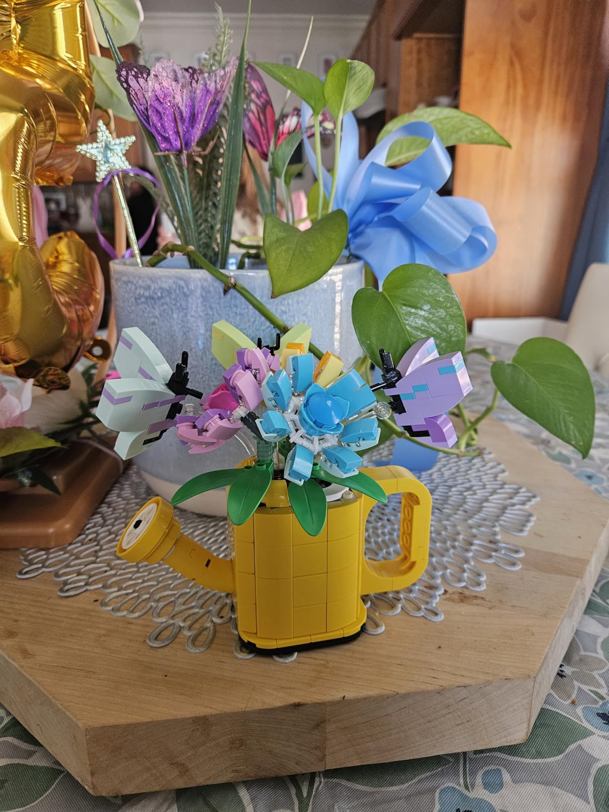 LEGO Creator 3 in 1 Flowers in Watering Can Building Toy - Fun, Creative Activity for Kids, Girls and Boys, Ages 8+ - Gift for Birthdays - Building Options for Rain Boots or Birds - 31149 customer photo 1