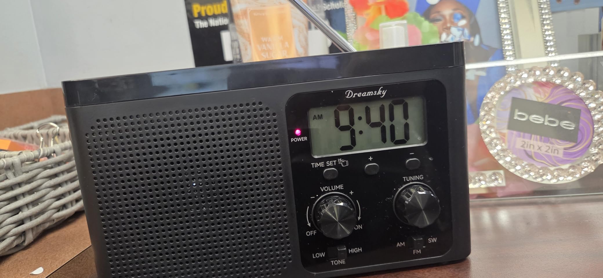 DreamSky AM FM Radio Portable - Shortwave Radio Battery Powered or Plug in Wall for Home Outdoor, Strong Reception, Large Dial Easy to Use, Digital Time Display, Transistor Antenna, Seniors Small Gift customer photo 2