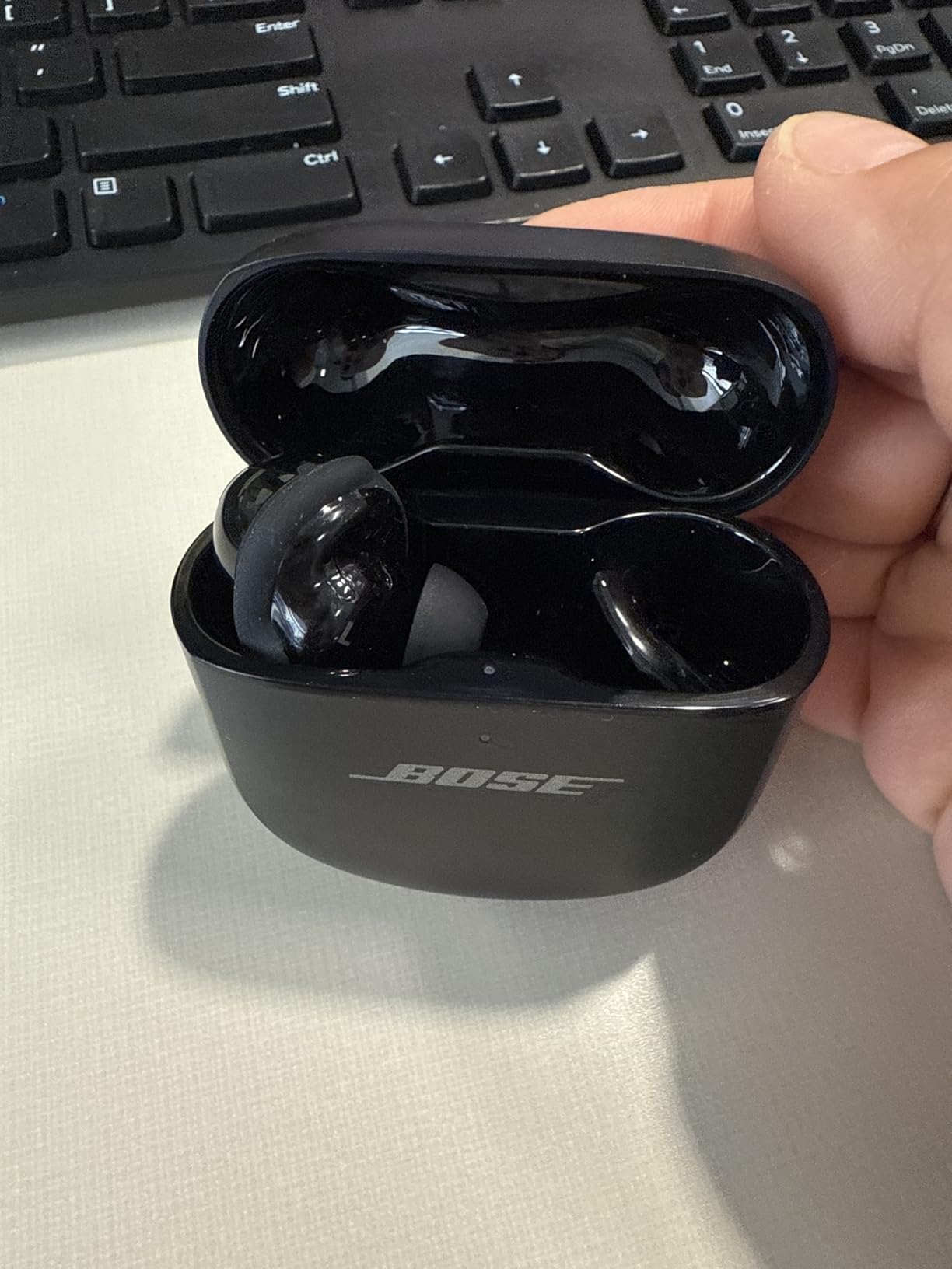 Bose QuietComfort Ultra True Wireless Noise Cancelling In-Ear Earbuds - Black (Renewed) customer photo 1