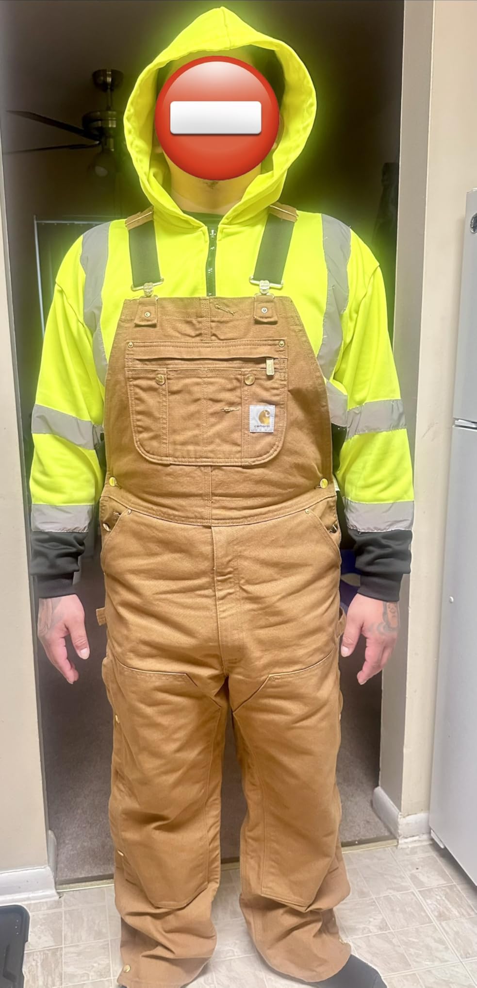 Carhartt Men's Firm Duck Bib Overall customer photo 2