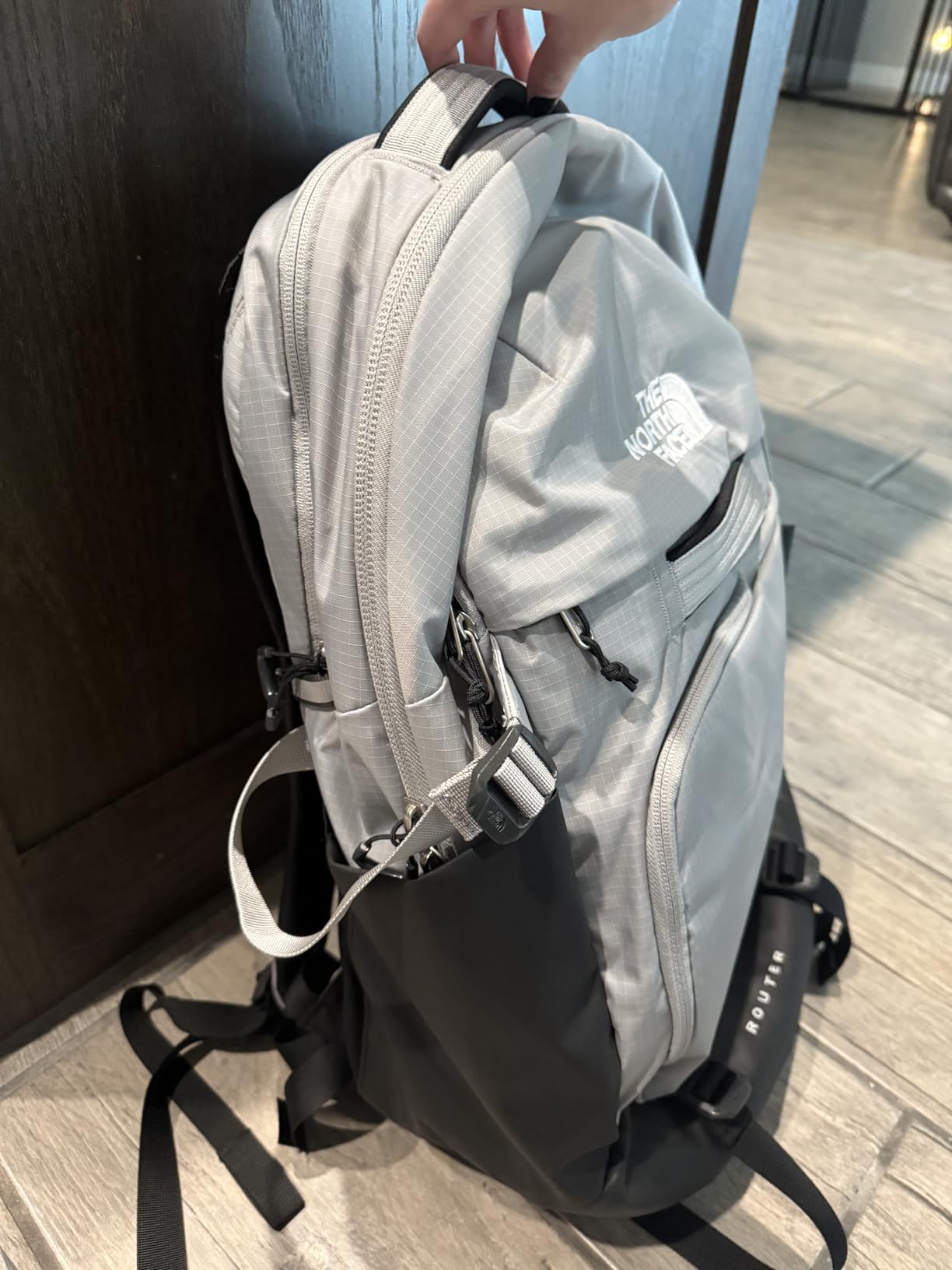 The North Face Router Everyday Laptop Backpack - Daypack, Water Repellent, Laptop Sleeve, Reflective Details, TNF Black customer photo 1